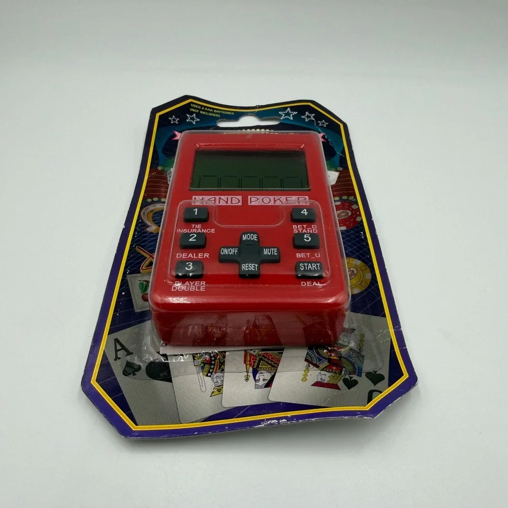 Greenbrier Electronic Casino Game Handheld Hand Poker Slots Blackjack Red New